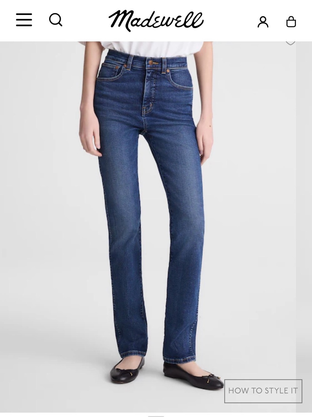 Madewell High-Rise Skinny Jeans in Dark Blue